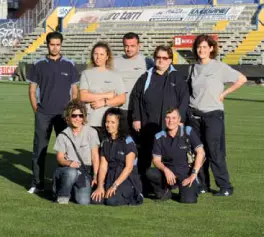 Il team Colser allo Stadio Tardini