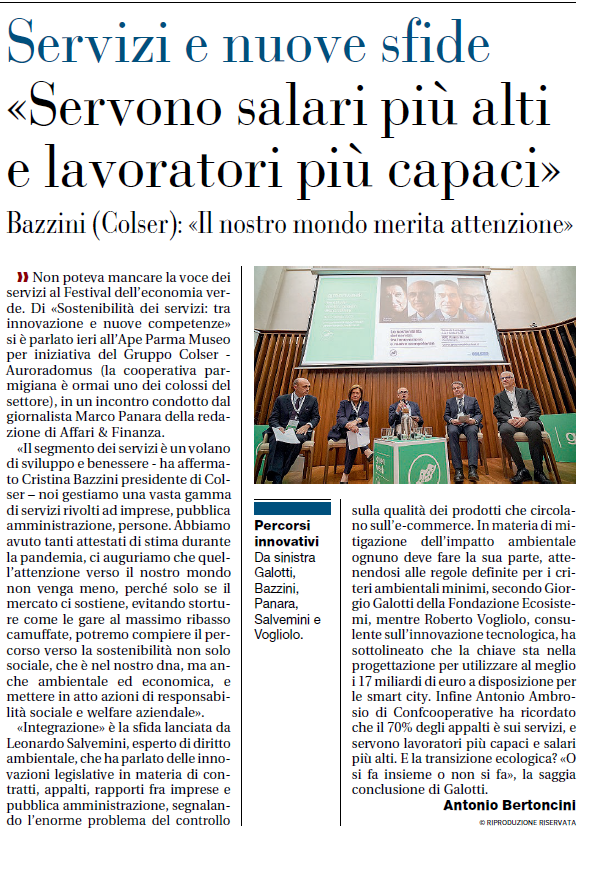 Green Week 2023 | La sostenibilità dei servizi