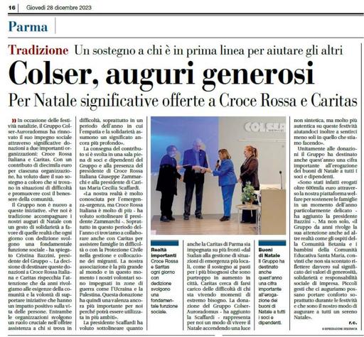 Donazione Natale 2023 Gazzetta di Parma 2