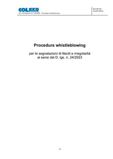 Procedura Whistleblowing