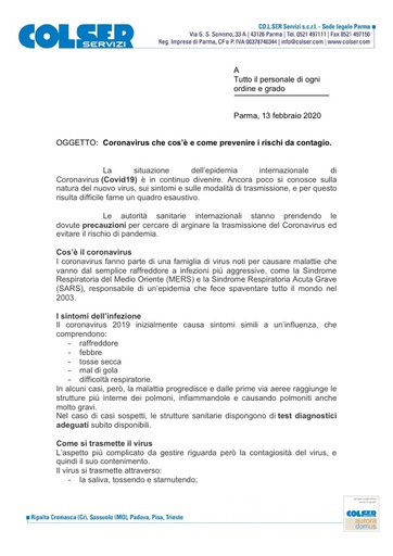 COVID-19: cos'è e come prevenire i rischi da contagio | 12.02.2020