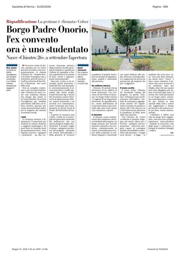 Chiostro 26 - un nuovo progetto firmato COLSER