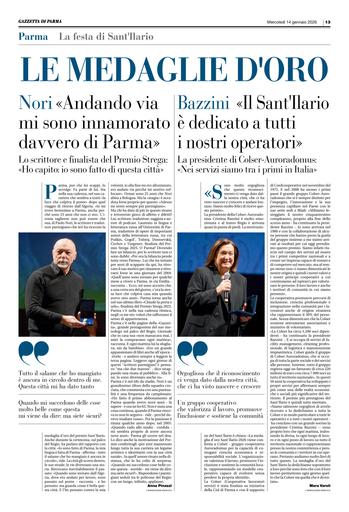 COLSER riceve la medaglia d'oro del Premio S.Ilario 2026