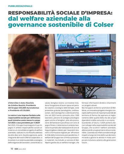 RESPONSABILITÀ SOCIALE D’IMPRESA: dal welfare aziendale alla governance sostenibile di Colser